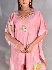 Pink Vasansi Silk Kaftan Set