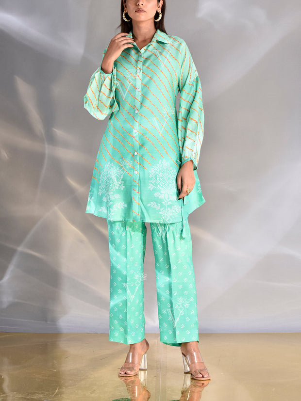 Green Vasansi Silk Co-ord Set