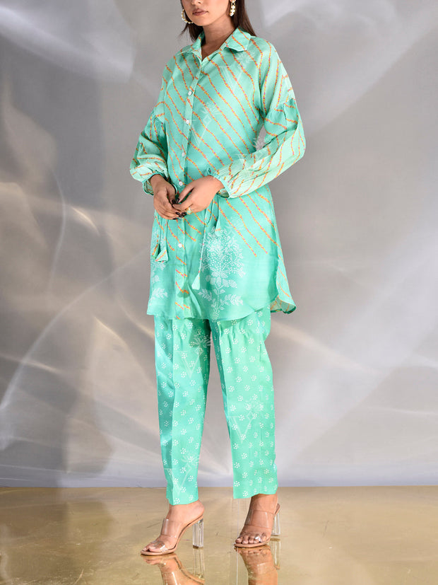 Green Vasansi Silk Co-ord Set