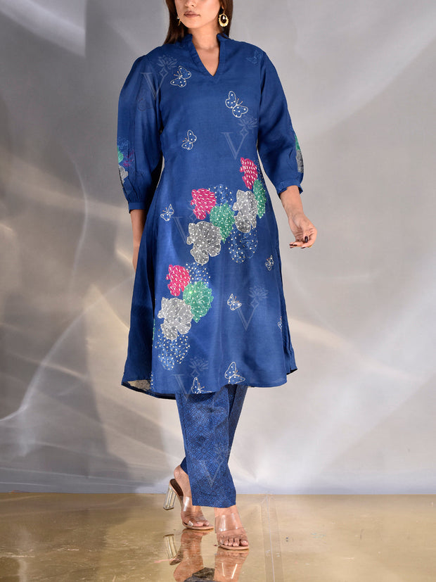 Blue Vasansi Silk Co-ord Set