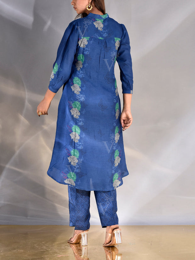 Blue Vasansi Silk Co-ord Set