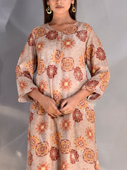 Tan Vasansi Silk Printed Kurti