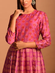 Pink Vasansi Silk Anarkali Gown