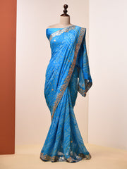 Baby Blue, Bandhni,  Gotta Patti, Saree  ,DD00, dropship, _label_Ready to Ship, D69