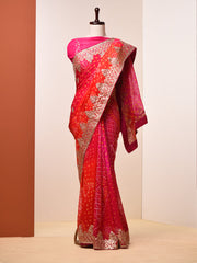 Pink, Bandhni, Gotta Patti, Saree ,DD00, dropship, _label_Ready to Ship, D69