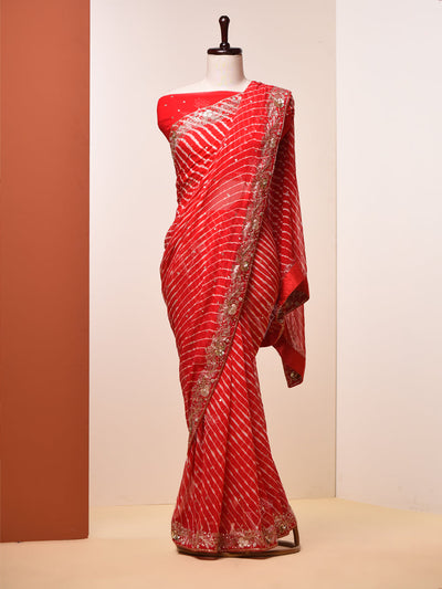 Red, Gotta Patti, Leheriya, Saree  ,DD00, dropship, _label_Ready to Ship, D69