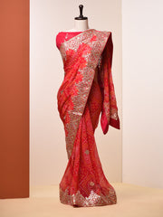 Pink, Gotta Patti, Bandhni, Saree ,DD00, dropship, _label_Ready to Ship, D69