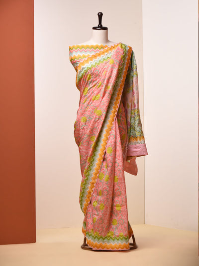 Light Pink, Floral, Vasansi Silk, Saree  ,DD00, dropship, _label_Ready to Ship, CH