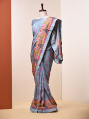 Air Force Blue Vasansi Silk Saree