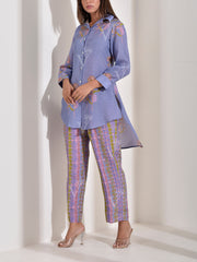 Lavender Vasansi Silk Printed Co-ord Set