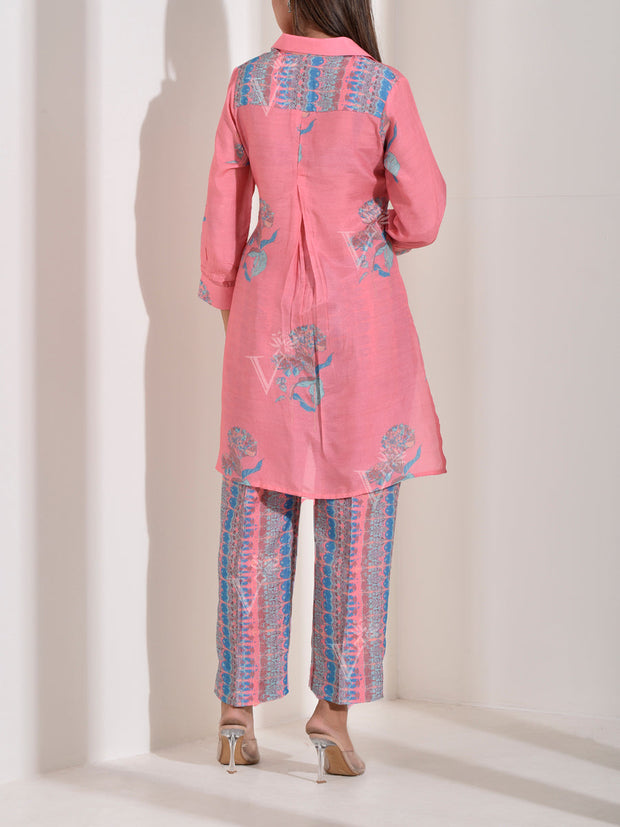 Pink Vasansi Silk Printed Co-ord Set