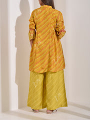 Yellow Leheriya Printed Co-ord Set