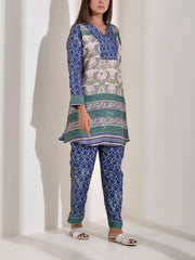 Blue Vasansi Silk Printed Co-ord Set