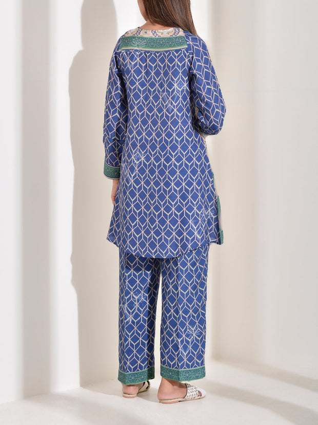 Blue Vasansi Silk Printed Co-ord Set