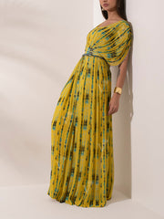 Lemon Yellow Georgette Jumpsuit