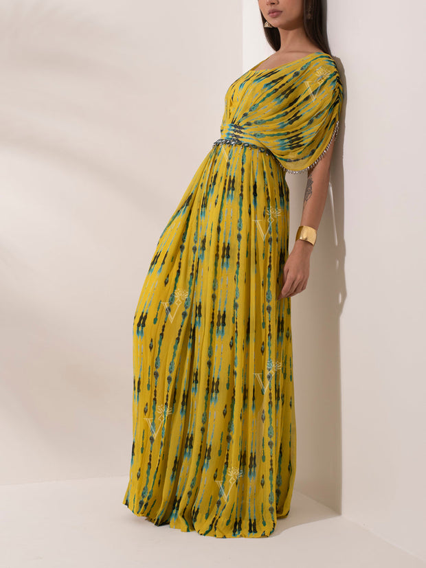 Lemon Yellow Georgette Jumpsuit