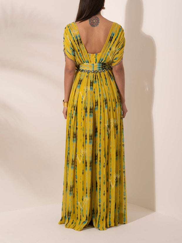 Lemon Yellow Georgette Jumpsuit