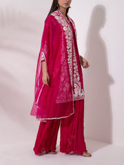 Rani Pink Chanderi Sharara Set