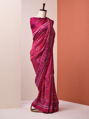 Ruby Pink Vasansi Silk Patola Saree