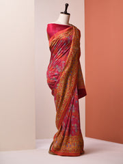 Punch Pink Vasansi Silk Saree