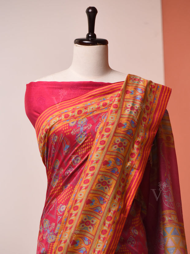 Punch Pink, Pink, Vasansi Silk, Saree ,DD00, dropship, _label_Ready to Ship, CH