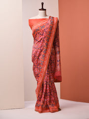 Coral, Peach, Vasansi Silk, Patola, Saree ,DD00, dropship, _label_Ready to Ship, CH