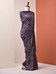 Dove Grey Vasansi Silk Saree