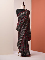 Black Vasansi Silk Patola Saree