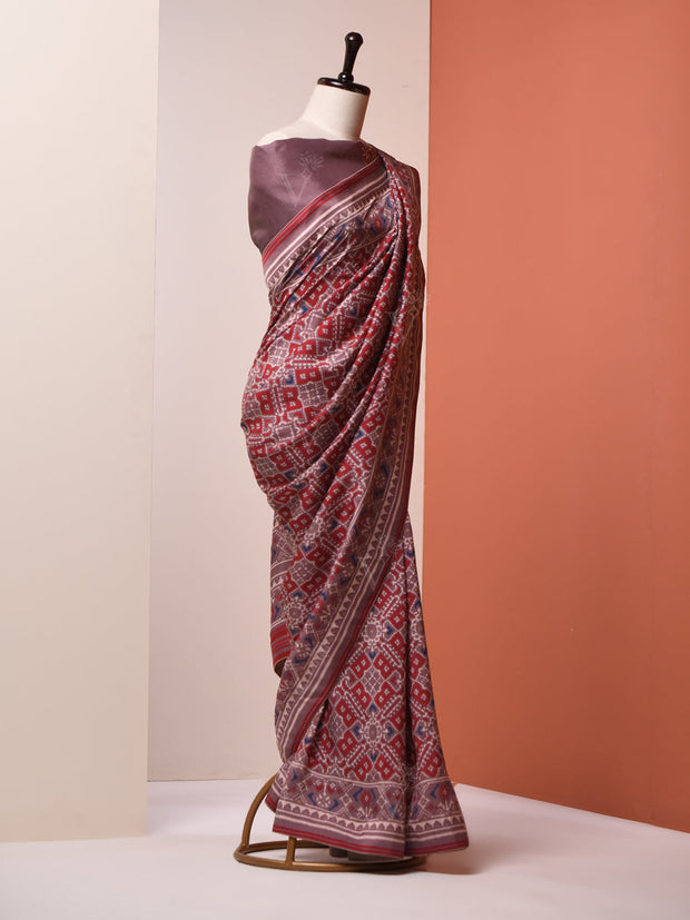 Grey Vasansi Silk Patola Saree