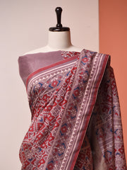 Grey Vasansi Silk Patola Saree