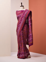 Purple Vasansi Silk Patola saree