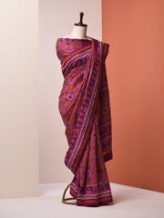 Purple Vasansi Silk Patola saree