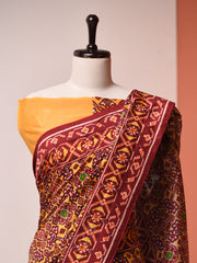 Brown Vasansi Silk Patola Saree