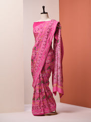 Hot Pink Vasansi Silk Patola Saree