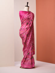 Hot Pink Vasansi Silk Patola Saree