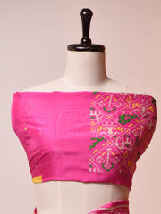 Hot Pink Vasansi Silk Patola Saree