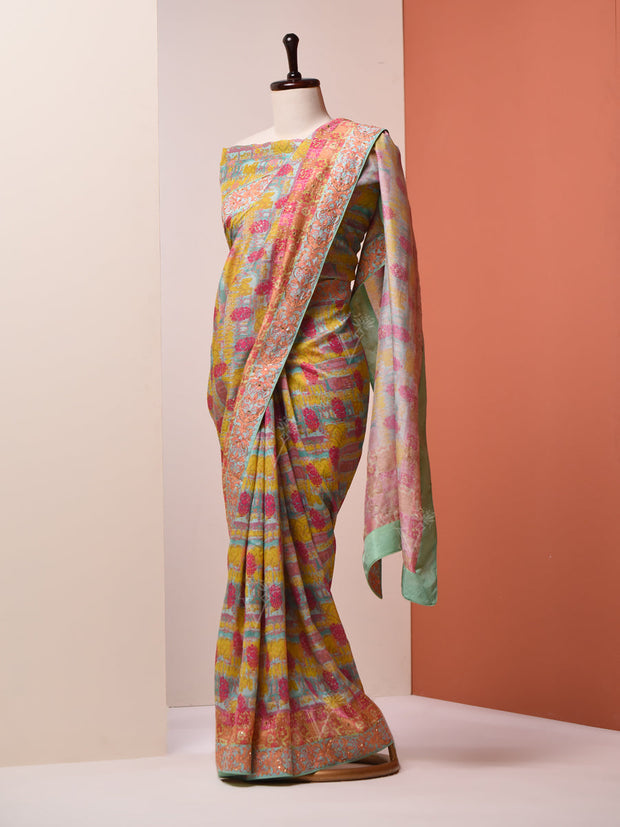 Multi-Color Vasansi Silk Saree