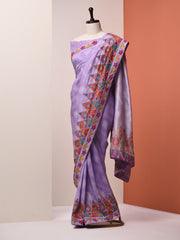 Lavender Vasansi Silk Saree