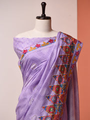 Lavender Vasansi Silk Saree