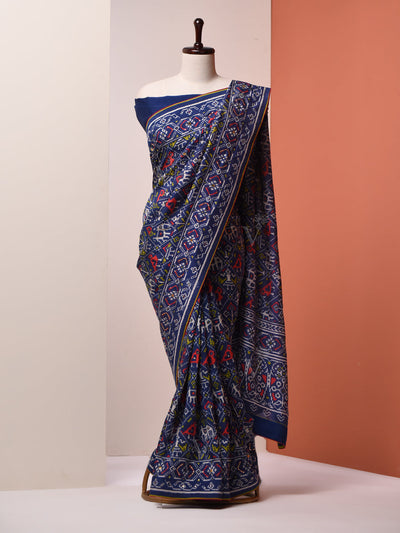 Berry Blue, Blue, Vasansi Silk, Patola, Saree ,DD00, dropship, _label_Ready to Ship, CH