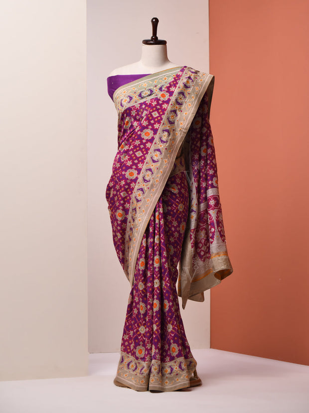 Purple, Vasansi Silk, Patola, Saree ,DD00, dropship, _label_Ready to Ship, CH