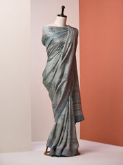 Dolphin Gray Vasansi Silk Saree