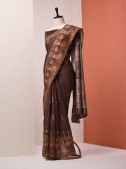 Walnut Brown Vasansi Silk Saree