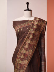 Walnut Brown Vasansi Silk Saree