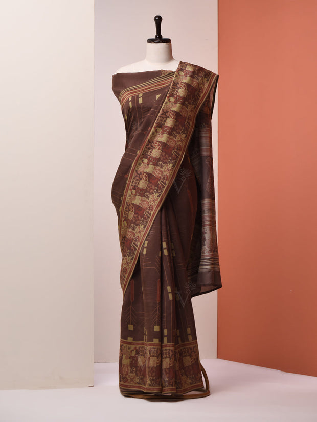 Walnut Brown,Brown, Vasansi Silk, Saree ,DD00, dropship, _label_Ready to Ship, CH