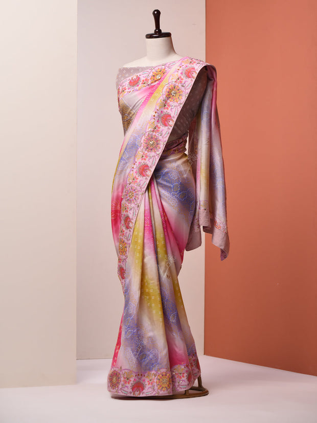 Multi-Color Shaded Vasansi Silk Saree