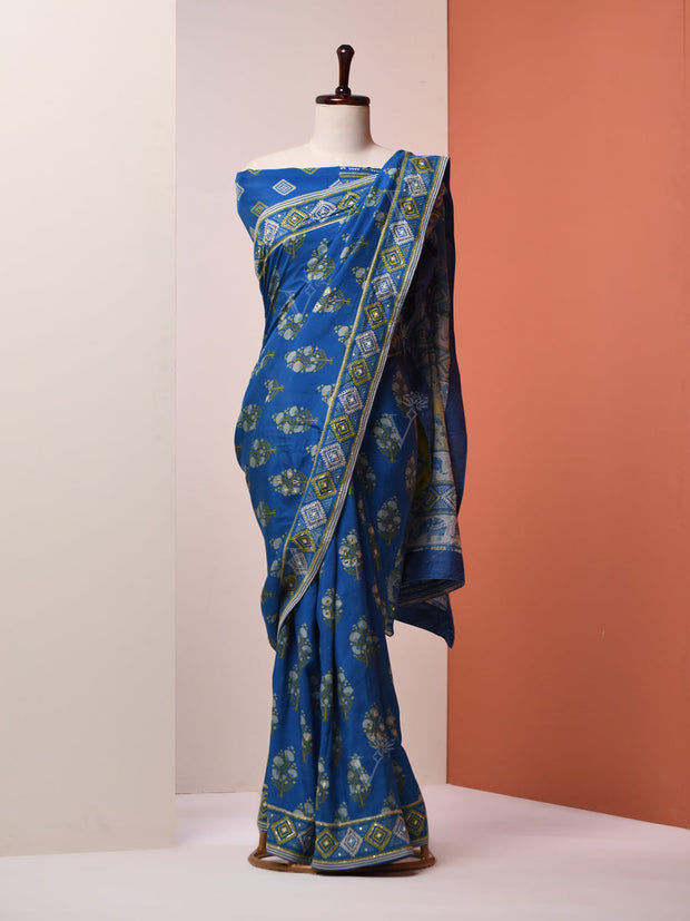 Yale Blue, Yale, Vasansi Silk, Saree ,DD00, dropship, _label_Ready to Ship, CH