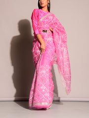 Pink Pure Organza Saree