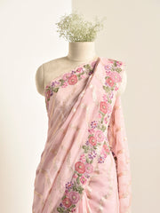 Pink Organza Saree