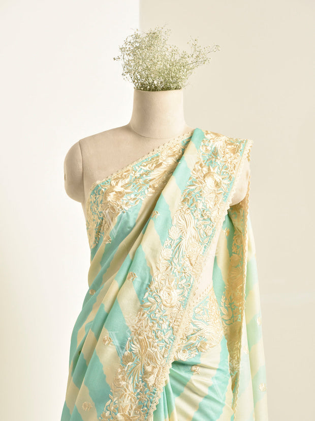 Green Leheriya Saree